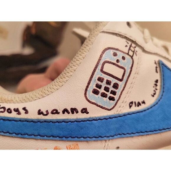 Nike Air sneakers Brock Hampton art One Direction men's size 11 unique 315122 - Picture 10 of 13